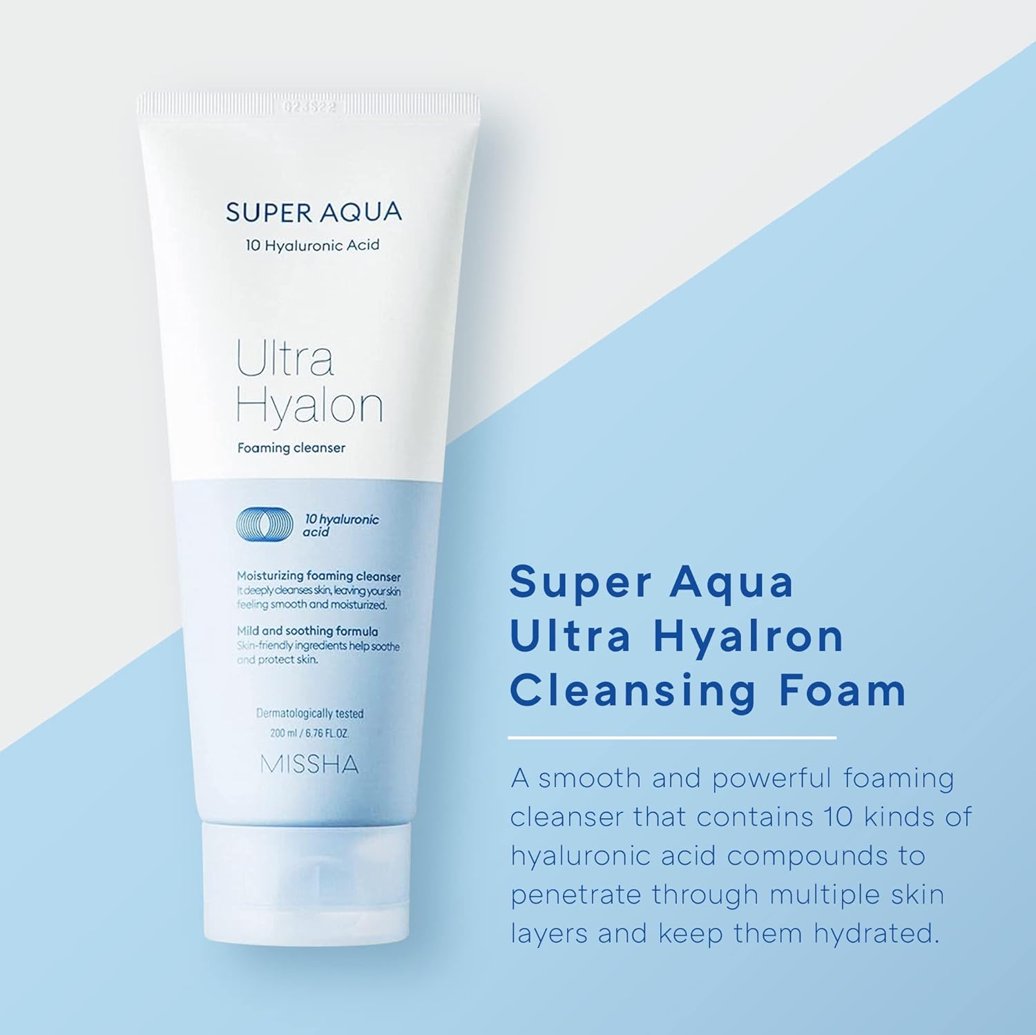 Super Aqua Ultra Hyalron Cleansing Foam Missha (con 10 Acidi Ialuronici)