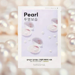 Airy Fit Sheet Mask Pearl Missha - illuminante, antirughe