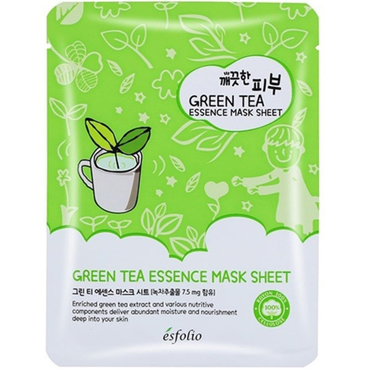 Green Tea Essence Sheet Mask Esfolio