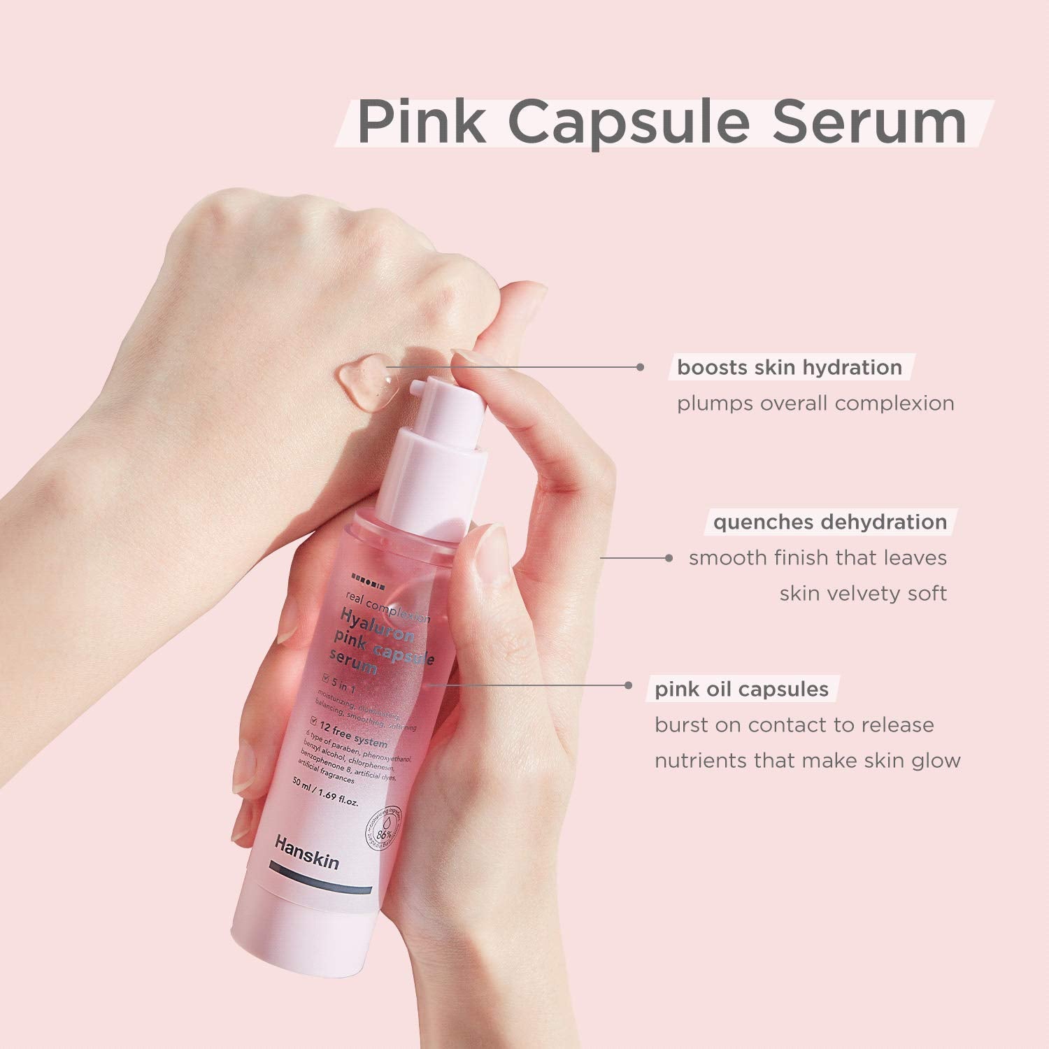 Real Complexion Hyaluron Pink Capsule Serum Hanskin - 50 ml