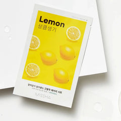 Airy Fit Sheet Mask Lemon Missha - schiarente, antimacchia, rigenerante