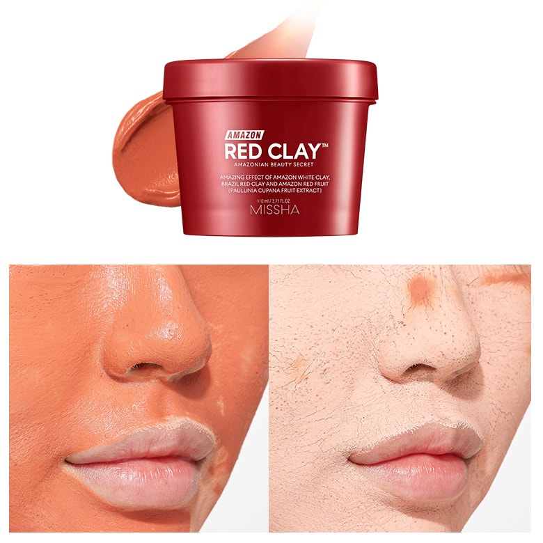 Amazon Red Clay™ Pore Mask Missha - NuvoleBlu