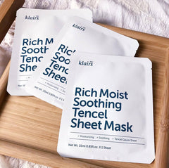 Rich Moist Soothing Tencel Sheet Mask Klairs (idratante, lenitiva) - 25ml - NuvoleBlu
