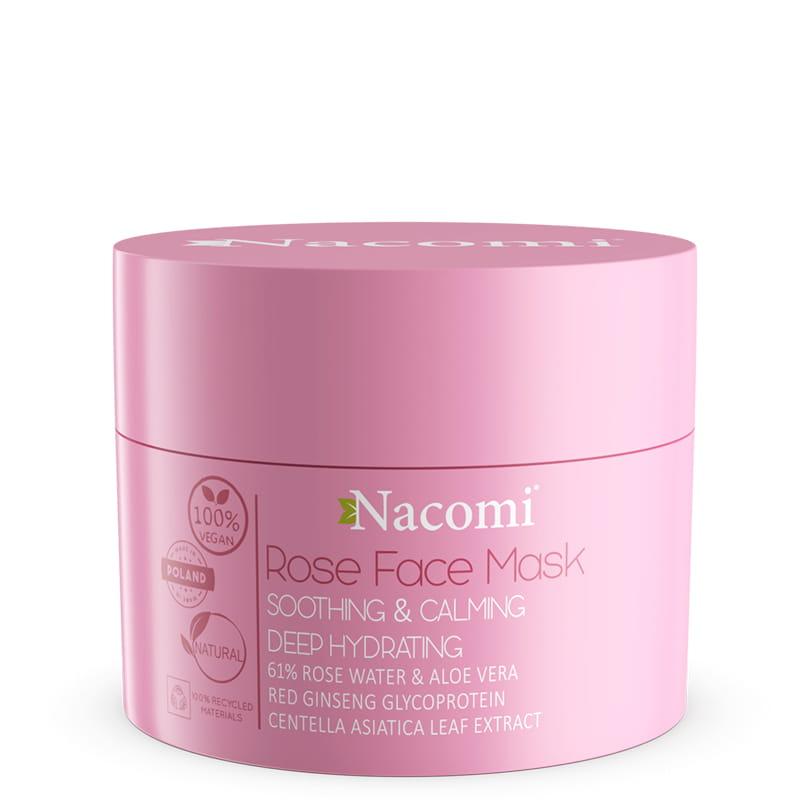 Rose Face Mask Maschera Rosa Lenitiva e Calmante Nacomi - 50ml - NuvoleBlu