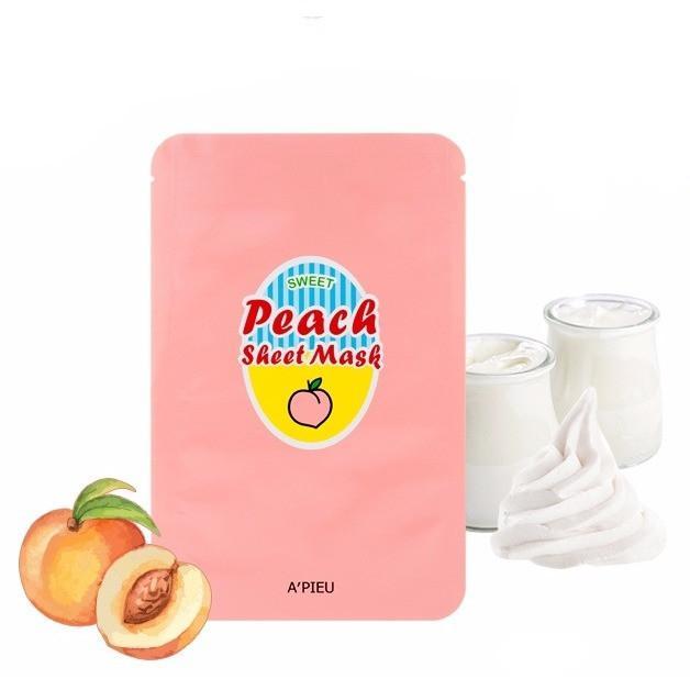 A'PIEU Peach & Yogurt Sheet Mask - 23gr - NuvoleBlu