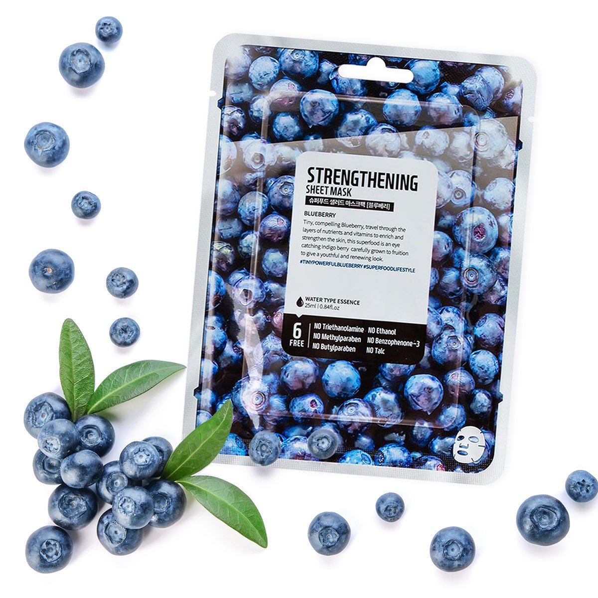 Superfood Salad for Skin Sheet Mask Blueberry Farmskin - NuvoleBlu