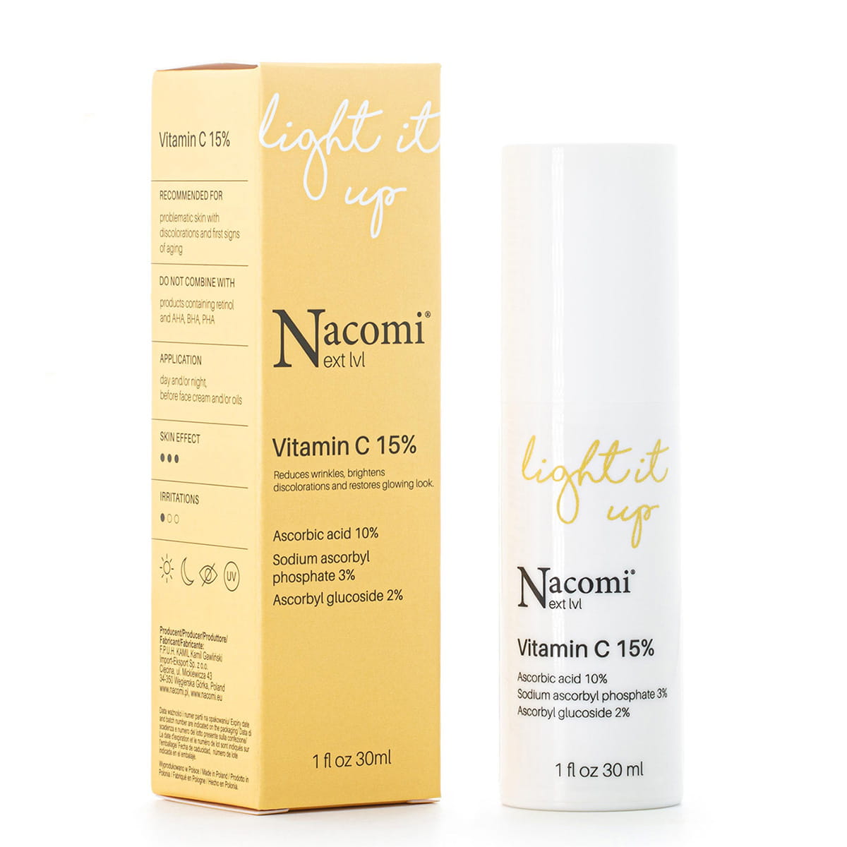 Siero Vitamina C 15% Light it Up Nacomi - 30ml