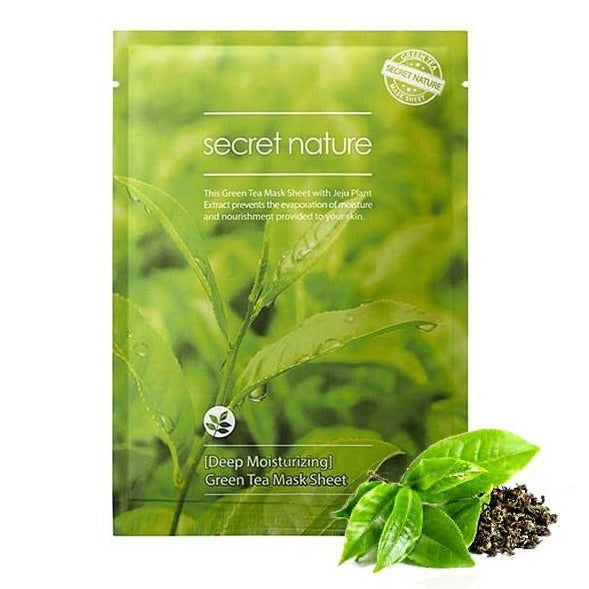 Deep Moisturizing Green Tea Mask Sheet Secret Nature - 25gr - NuvoleBlu