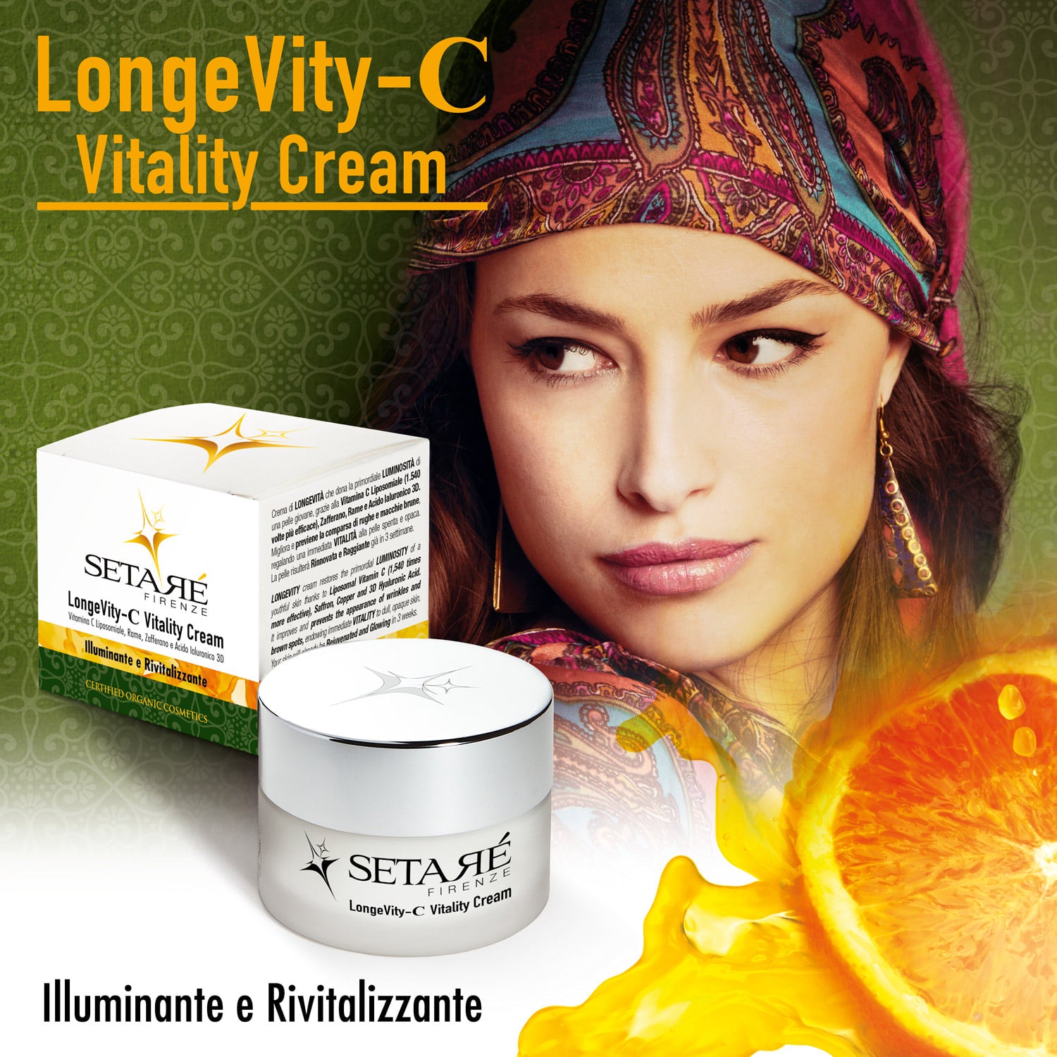 LongeVity-C Vitality Cream Vitamina C Crema Viso Setaré - Shop Online  NuvoleBlu